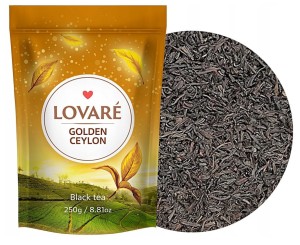 Herbata CEJLOŃSKA Czarna Liściasta 250g Lovare + 50szt Torebek Filtrujących