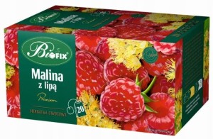 Herbata MALINA z LIPĄ Owocowa 20 kopert BIFIX to Zdrowe Herbaty