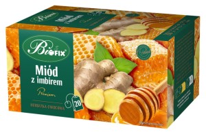Herbata IMBIR z MIODEM Owocowa 20 kopert BIFIX Zdrowa Herbata