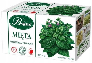 Herbata MIĘTA 20 Torebek BIFIX to Zdrowa Herbata Wspomaga Trawienie