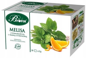 Herbata Melisa z Pomarańczą i Trawą Cytrynową 20Tor BIFIX to Zdrowa Herbata