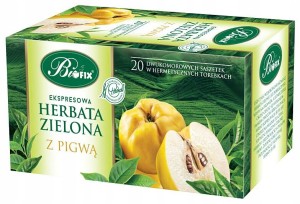 Herbata Zielona z PIGWĄ 20 torebek BIFIX to Zdrowe Herbaty